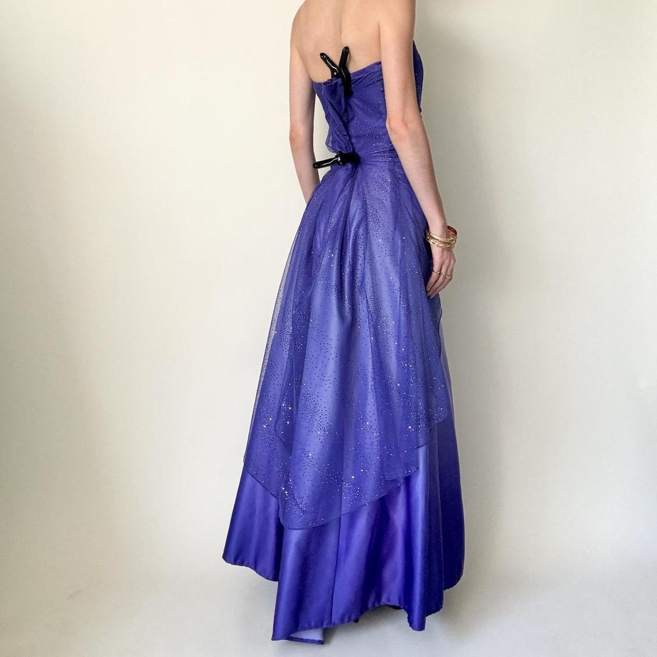 Girlhomeshops--Purple shiny fashion gradient tube top long floor-length ball gown graduation dress gh5514
