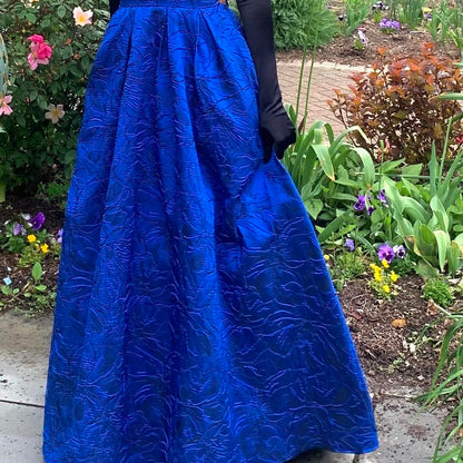 Prussian blue vintage fashion rose embroidery design long satin elegant ball gown evening dress party dress prom dress gh3666