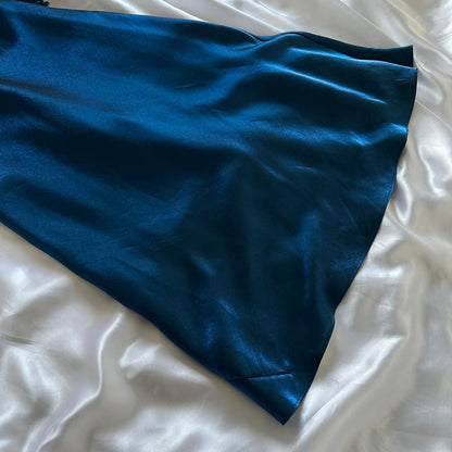 Navy blue stylish elegant spaghetti strap long chiffon prom dress evening dress party dress gh3638