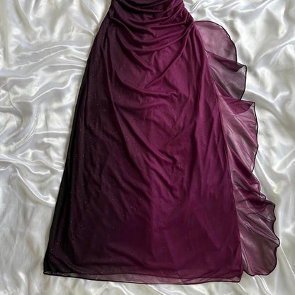 Purple fashion gradient shiny long chiffon ball gown, evening dress, party dress gh3532