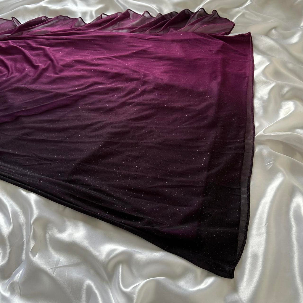 Charming Purple Gradient Long Prom Dress Wed Dress Formal Gown