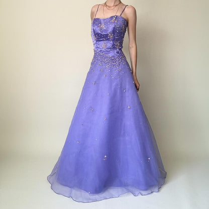 girlhomeshops--Purple Exquisite Beaded Long Tulle Prom Dress Graduation Dress gh5644