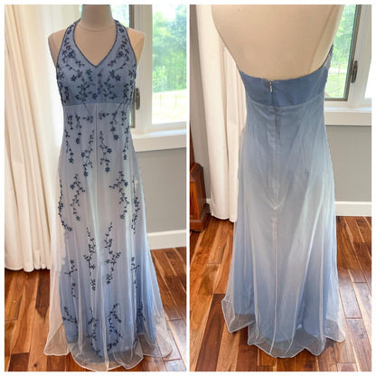 Purple Fashion Small V Neck Exquisite Beaded Long Tulle Ball Gown Evening Gown Party Dress gh3432