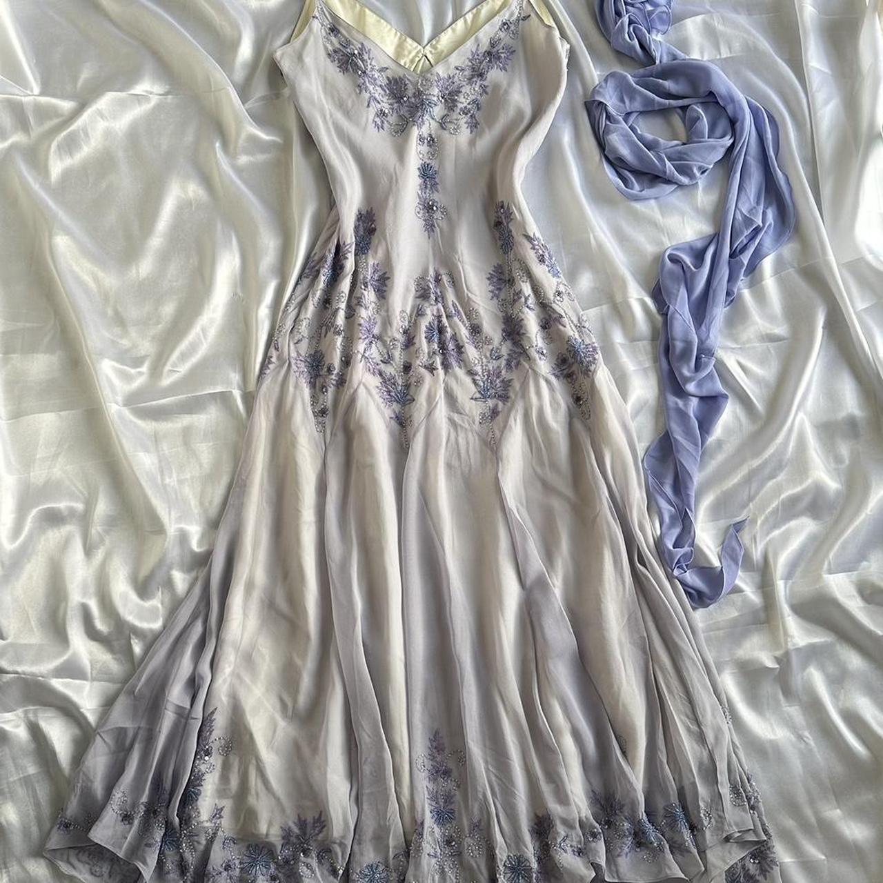 Purple fashion elegant exquisite beaded spaghetti strap A-line long chiffon ball gown evening dress party dress gh2919
