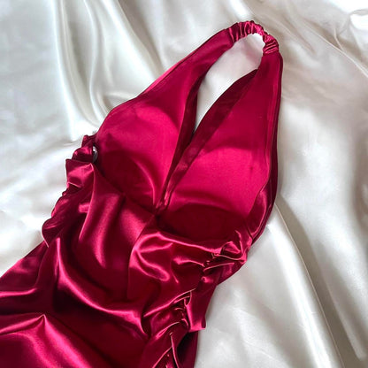 girlhomeshops--Red Retro Elegant Simple Mid-Length Homecoming Dress Date Dress Fashionable And Comfortable Popular Dress gh5674