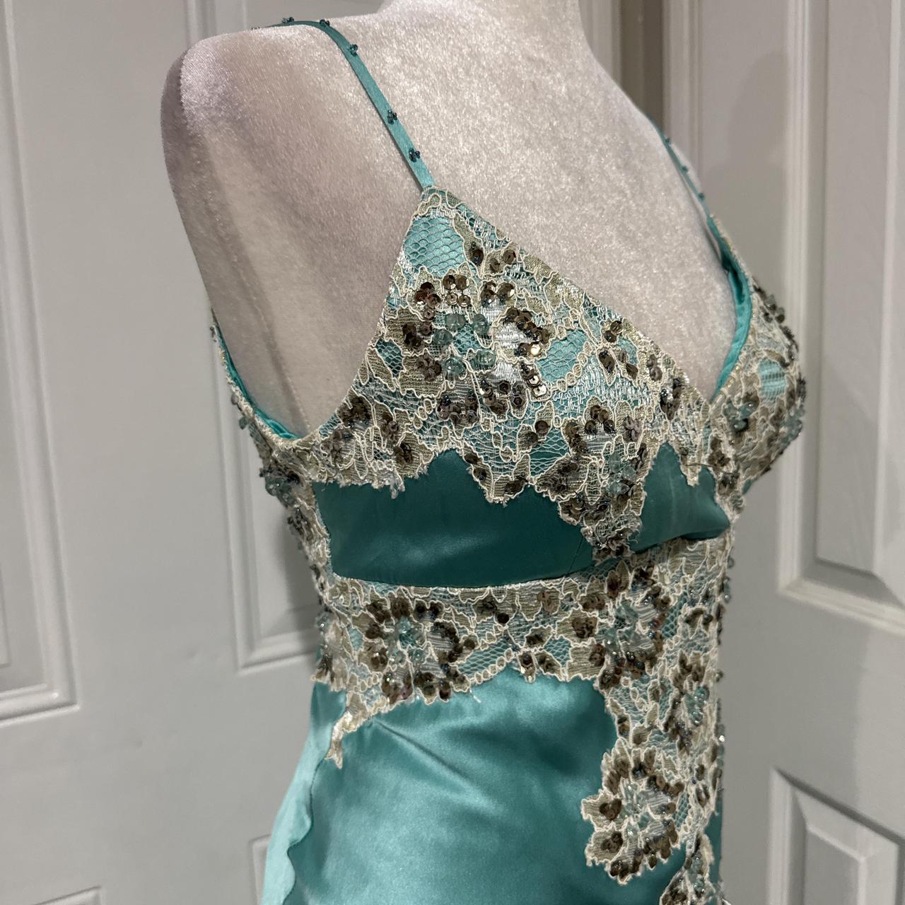 Mint Green Applique Lace Long Satin Prom Gown Evening Gown Graduation Dress gh4565
