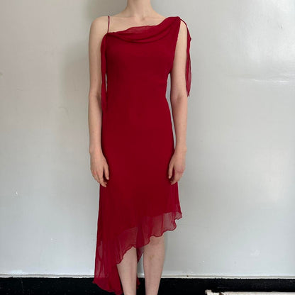 Red fashion elegant long chiffon formal Prom dress evening dress party dress gh4904