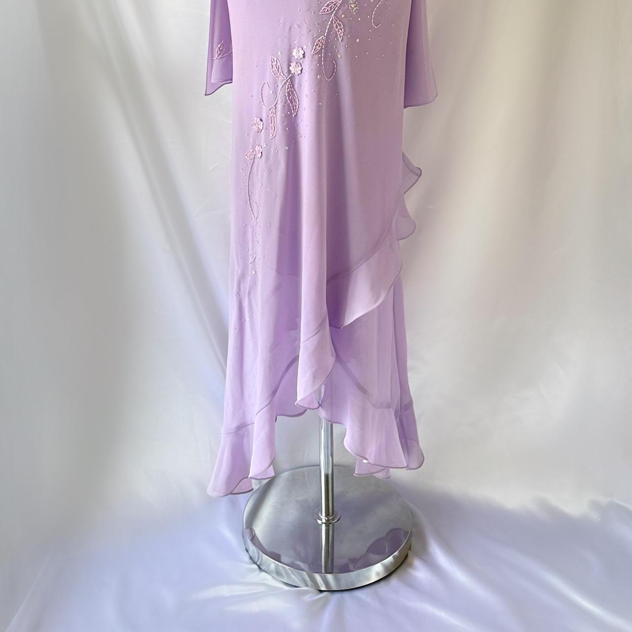 Purple fashion classy pretty exquisite beaded long chiffon ruffled ball gown evening dress party dress gh3547