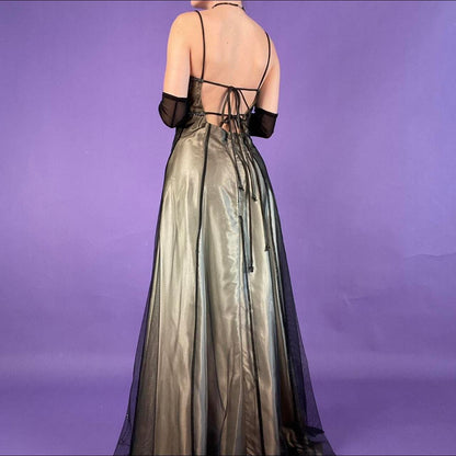Golden Brown Delicate Beaded Long Tulle Elegant Ball Gown Evening Dress Formal Birthday Party Dress Prom Dress gh3614