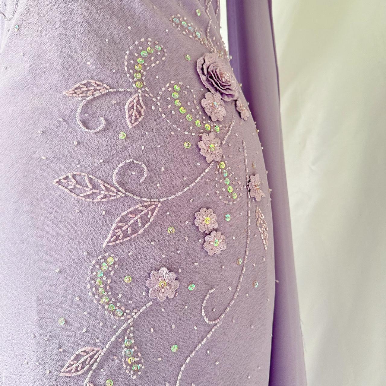 Purple fashion classy pretty exquisite beaded long chiffon ruffled ball gown evening dress party dress gh3547