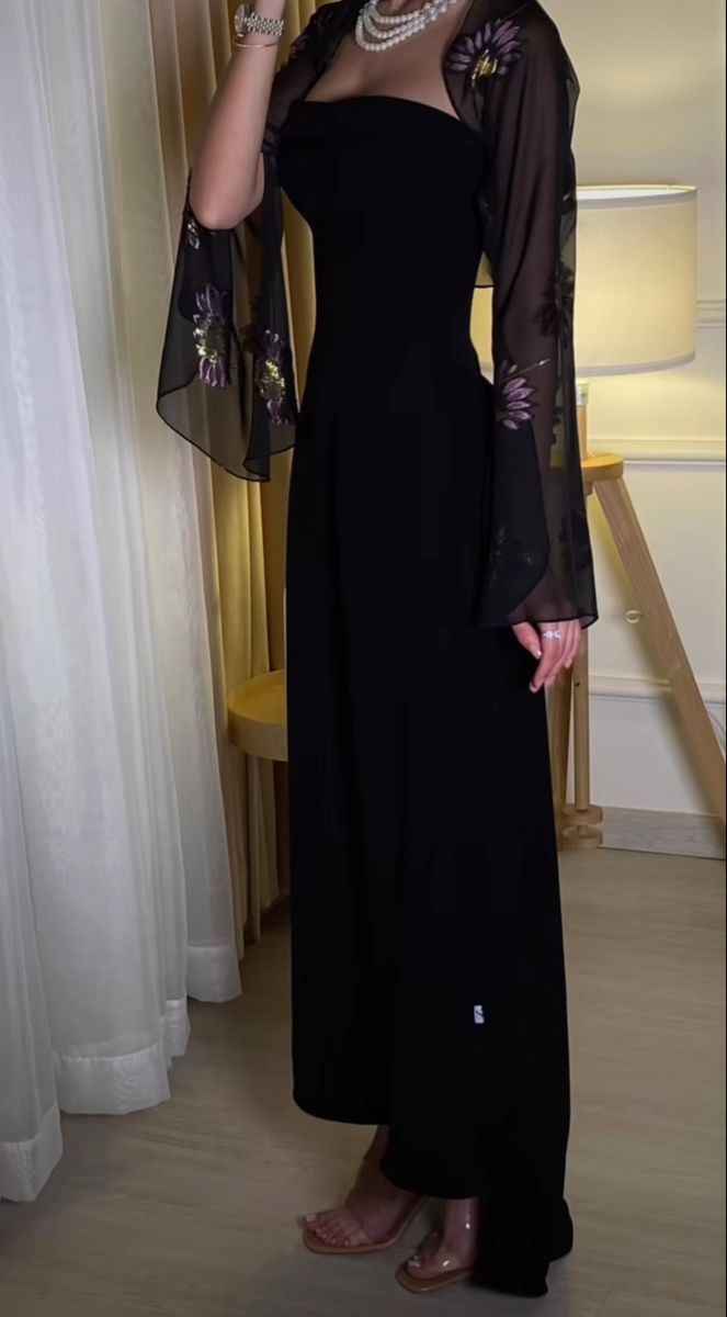 Elegant A Line Strapless Long Prom Dresses Black Formal Dress P1107