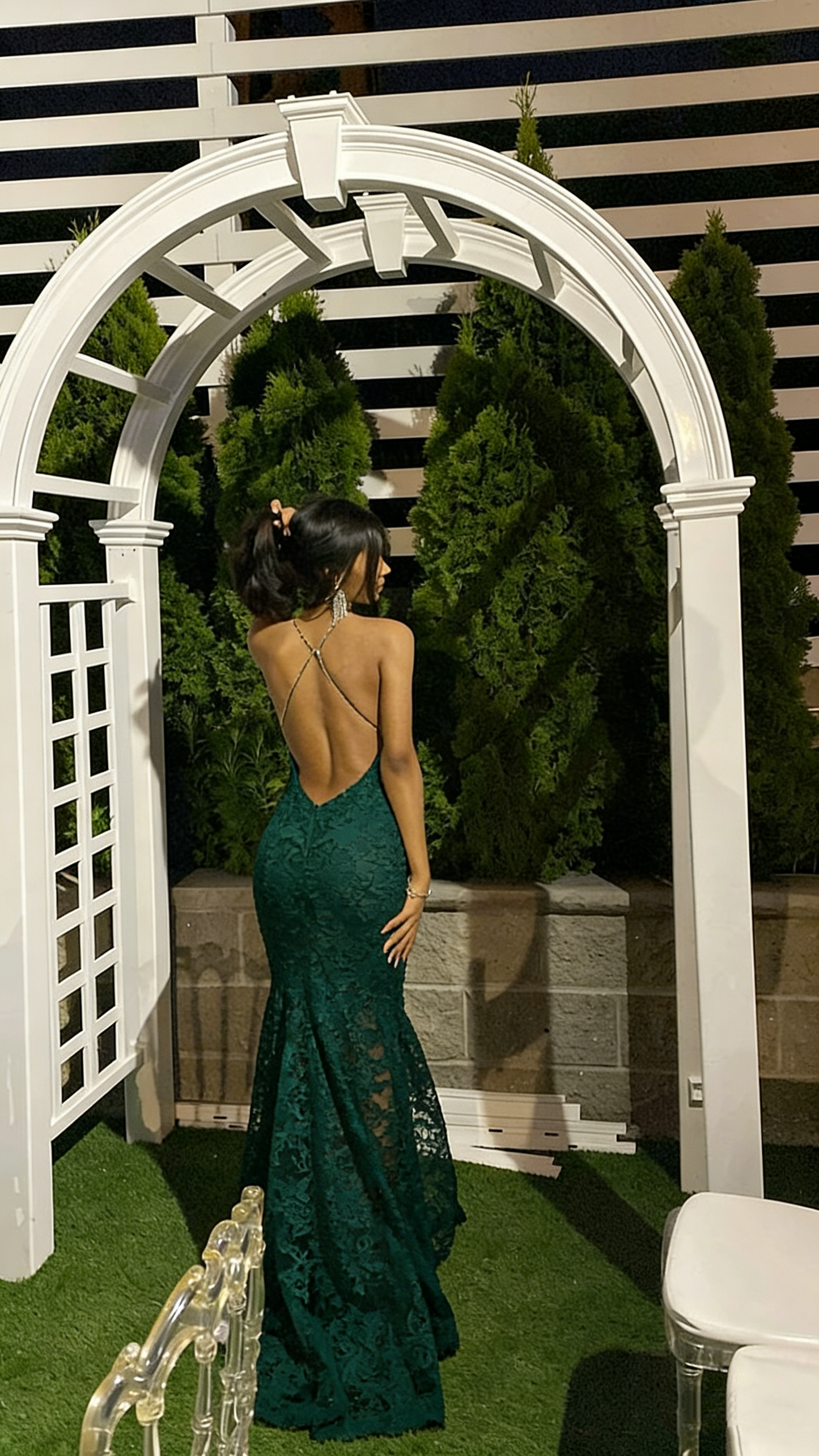 Elegant Mermaid Pink Lace Prom Dresses Formal Evening Dress P1143