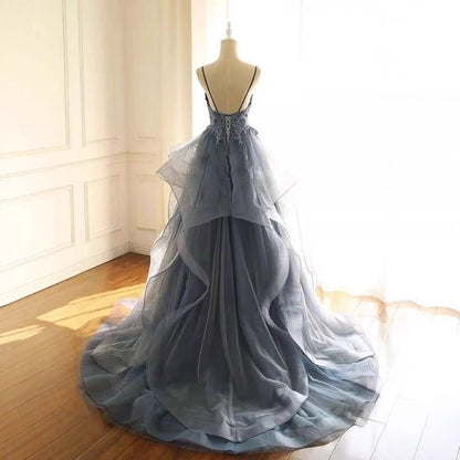Ball Gown Floor Length Sleeveless Lace Prom Dress P1174