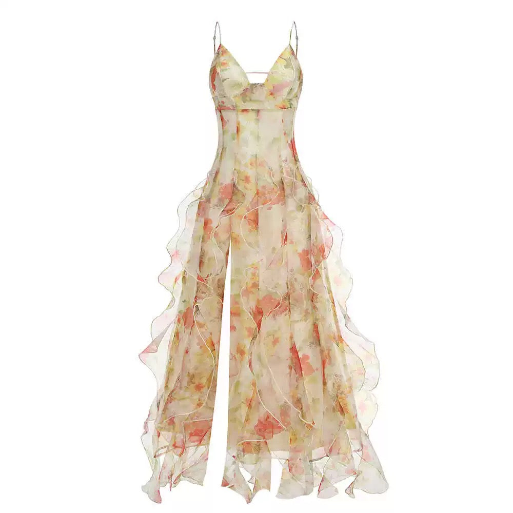Classic Floral Prom Dresses Long Prom Gown 22th Birthday Outfit P1382
