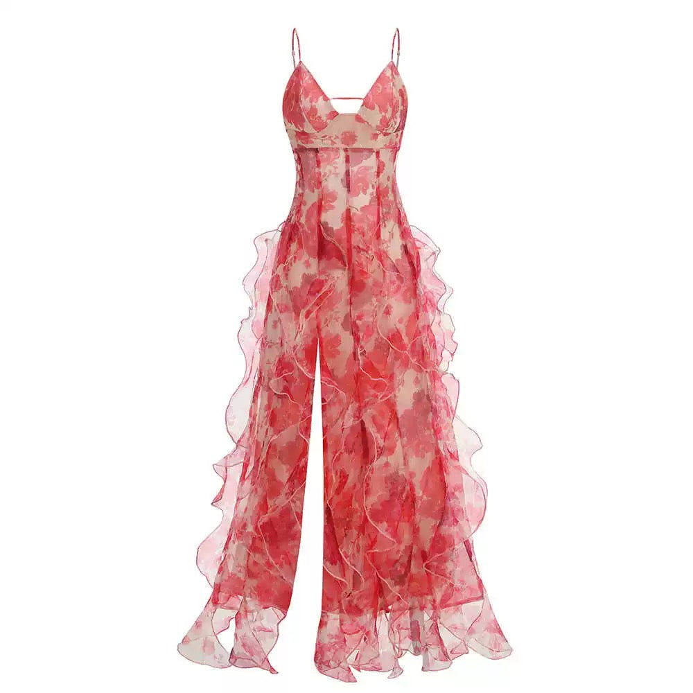 Classic Floral Prom Dresses Long Prom Gown 22th Birthday Outfit P1382