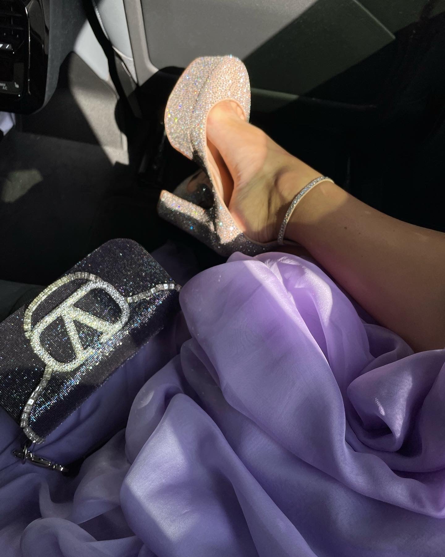 Simple A Line V Neckline Lilac Long Chiffon Prom Dresses P1791