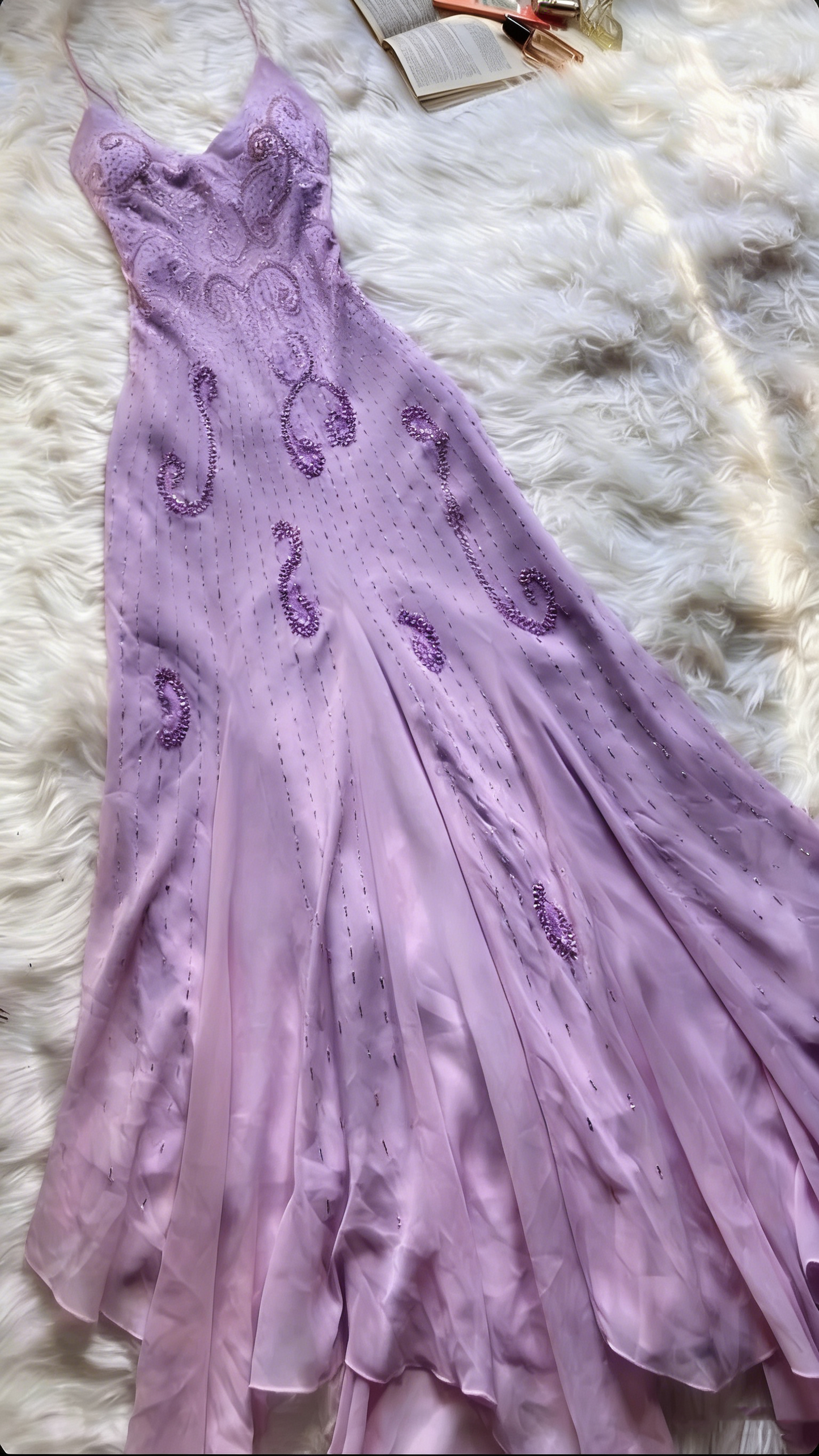 Beautiful Mermaid Prom Gown Pink Chiffon Beads Prom Dresses P1859
