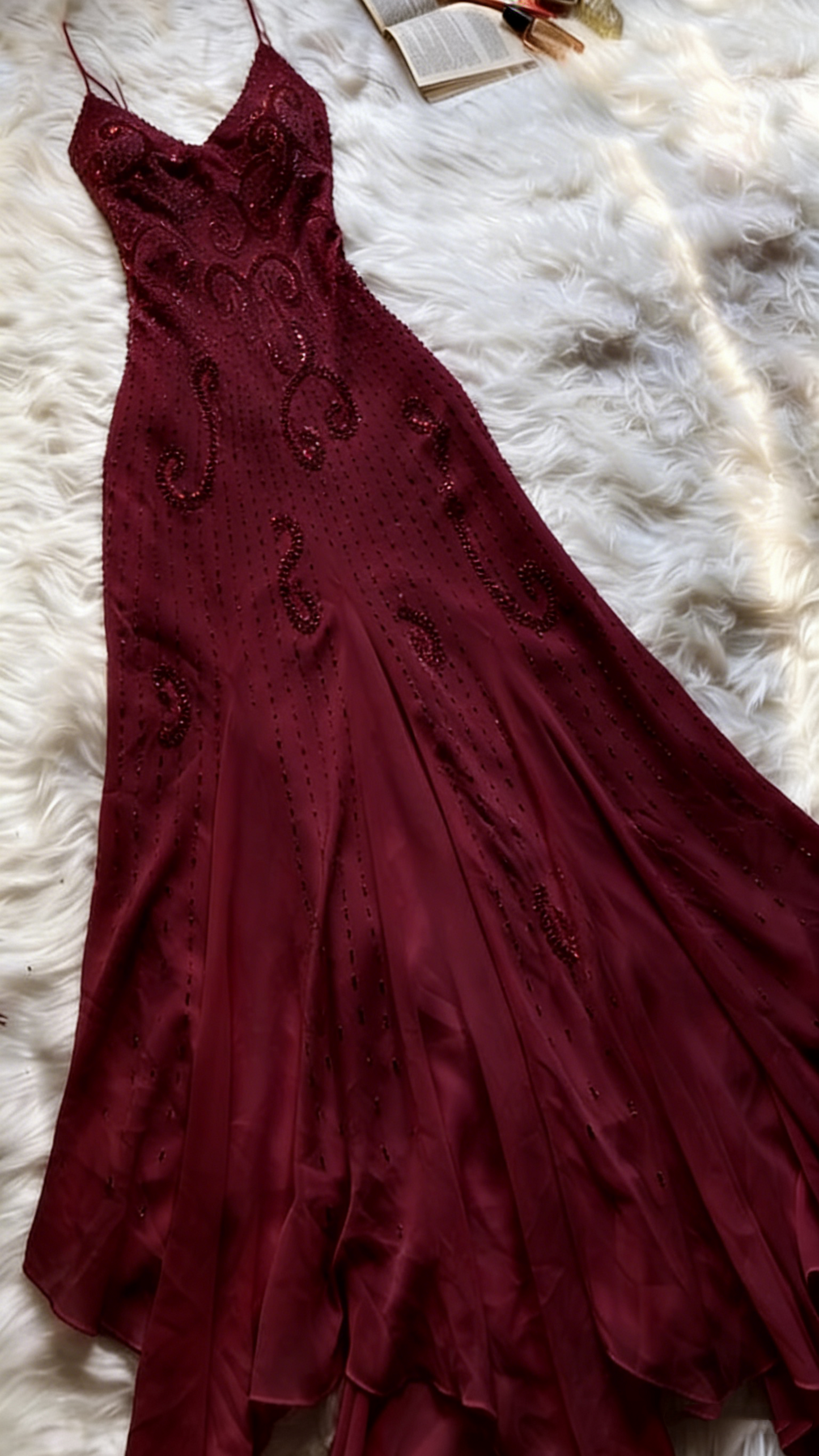 Beautiful Mermaid Prom Gown Pink Chiffon Beads Prom Dresses P1859
