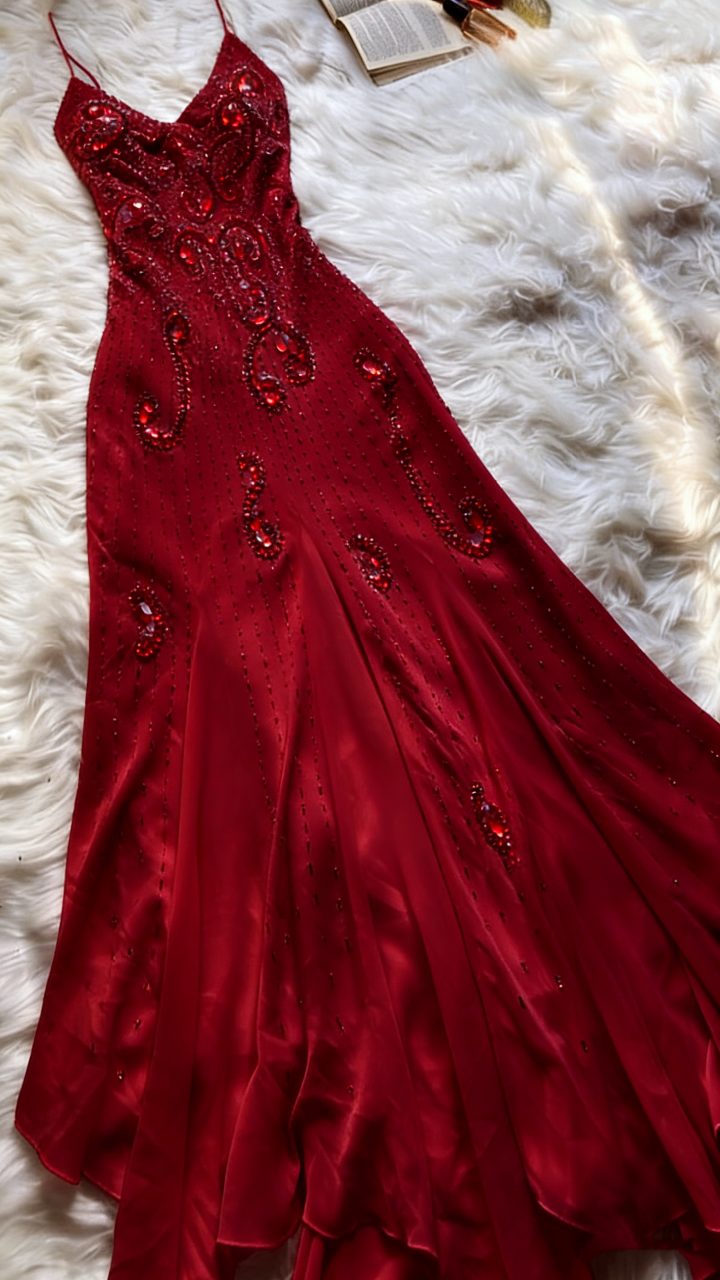 Beautiful Mermaid Prom Gown Pink Chiffon Beads Prom Dresses P1859