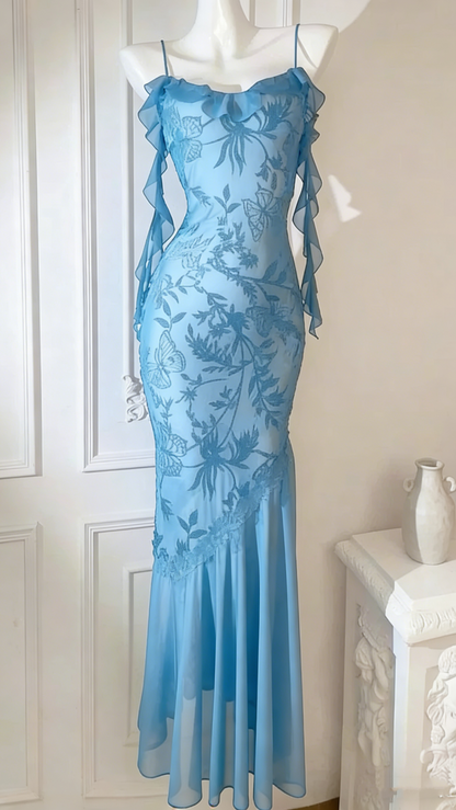 Chic Sheath Spaghetti Straps Black Evening Dress Long Prom Dresses P2359