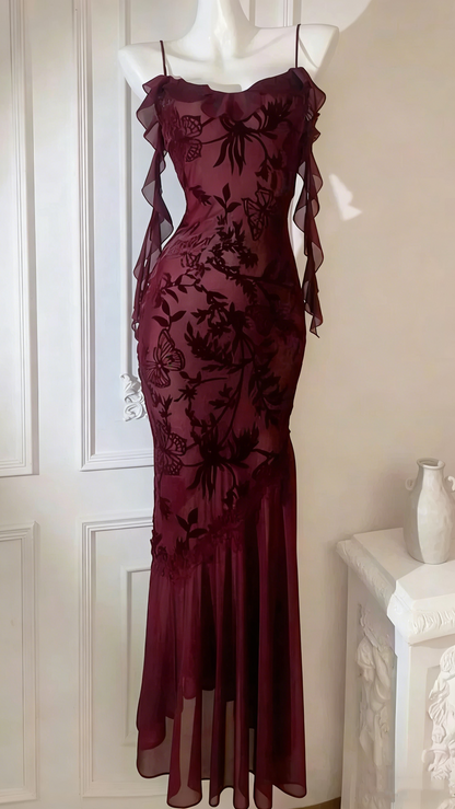 Chic Sheath Spaghetti Straps Black Evening Dress Long Prom Dresses P2359