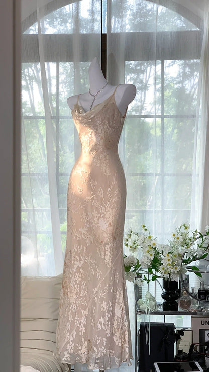 Elegant Pink Chiffon Mermaid Strap Evening Gown Prom Dress P3254