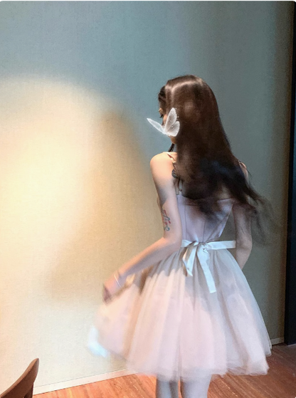 Princess Strap Pink Tulle A-line 17th Birthday Homecoming Dress P3661