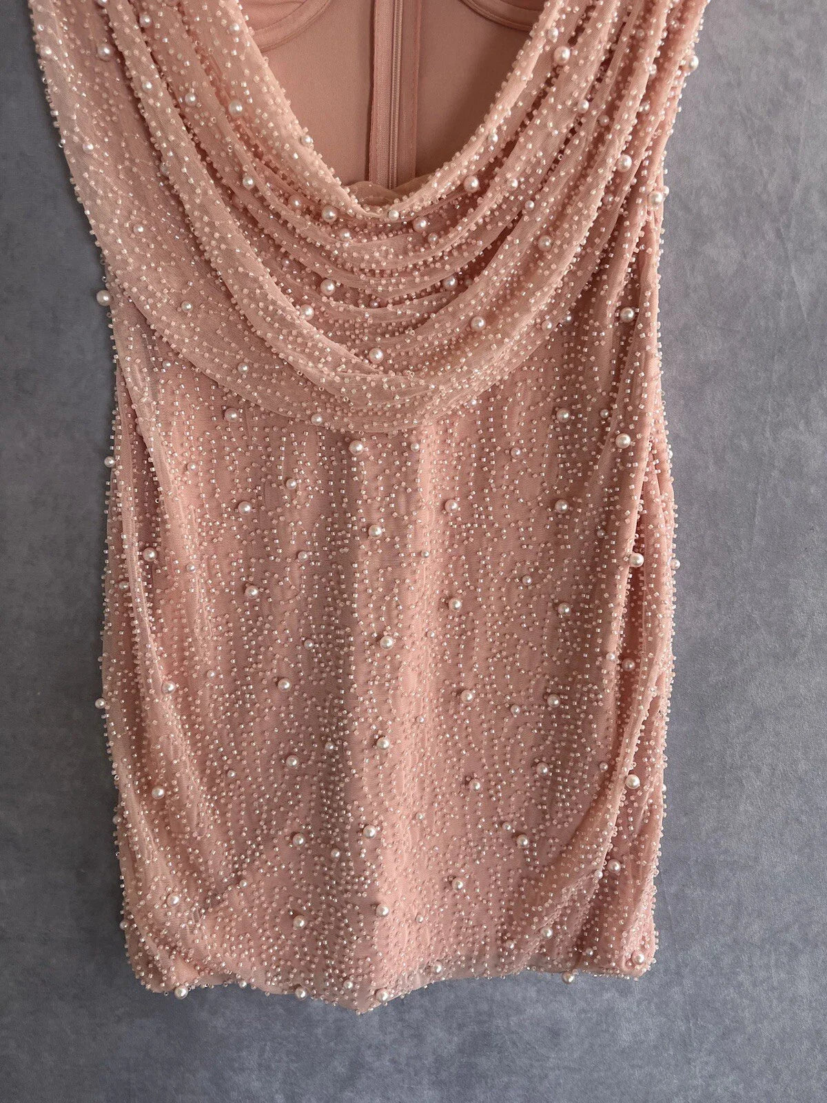 Cute Pink Suspender Hollow Beaded Hip-hugging 17th Birthday Homecoming Dress P3950