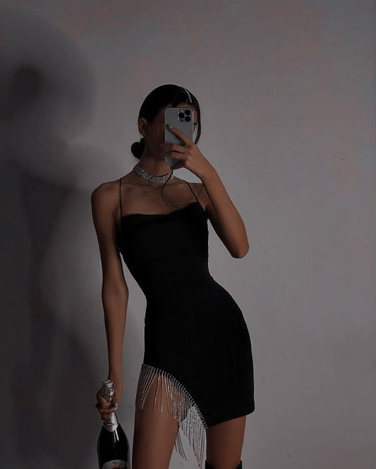 Sexy Straps Black Tight Birthday Dresses Birthday Outfits P796