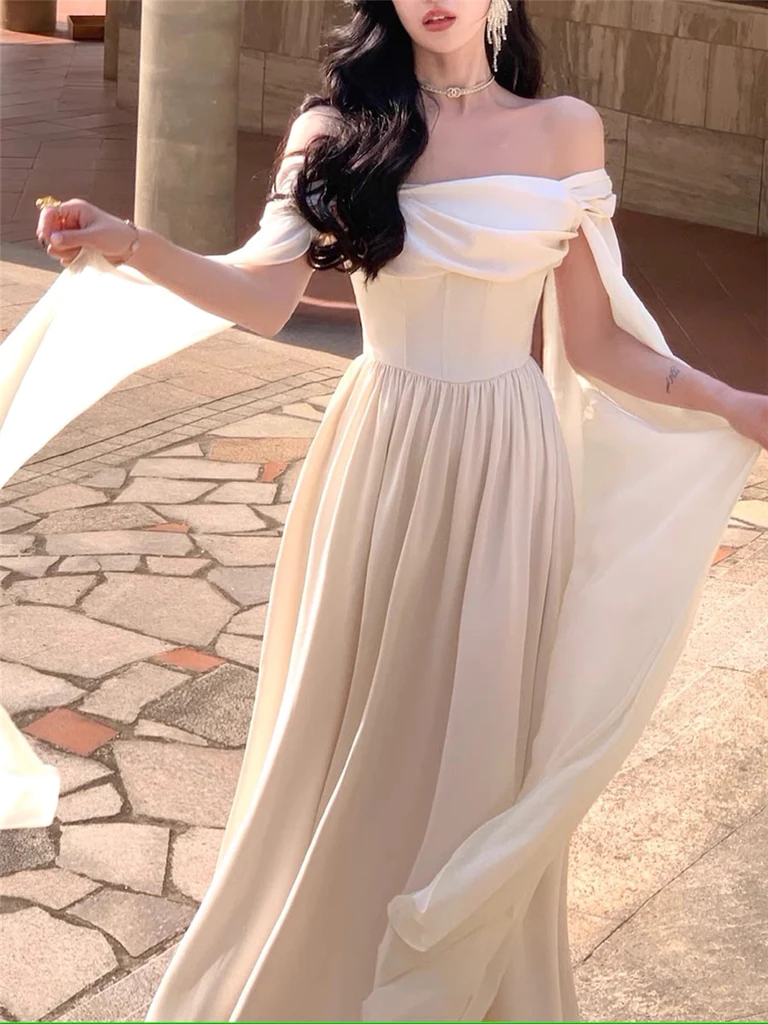 Elegant New Fashion Evening Party Ladies Vestido Vintage Long Prom Dress P895