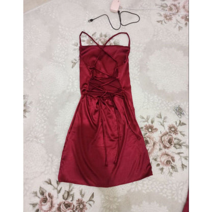 Simple Sheath Burgundy 18th Birthday Dresses Birthday Outfits P1400