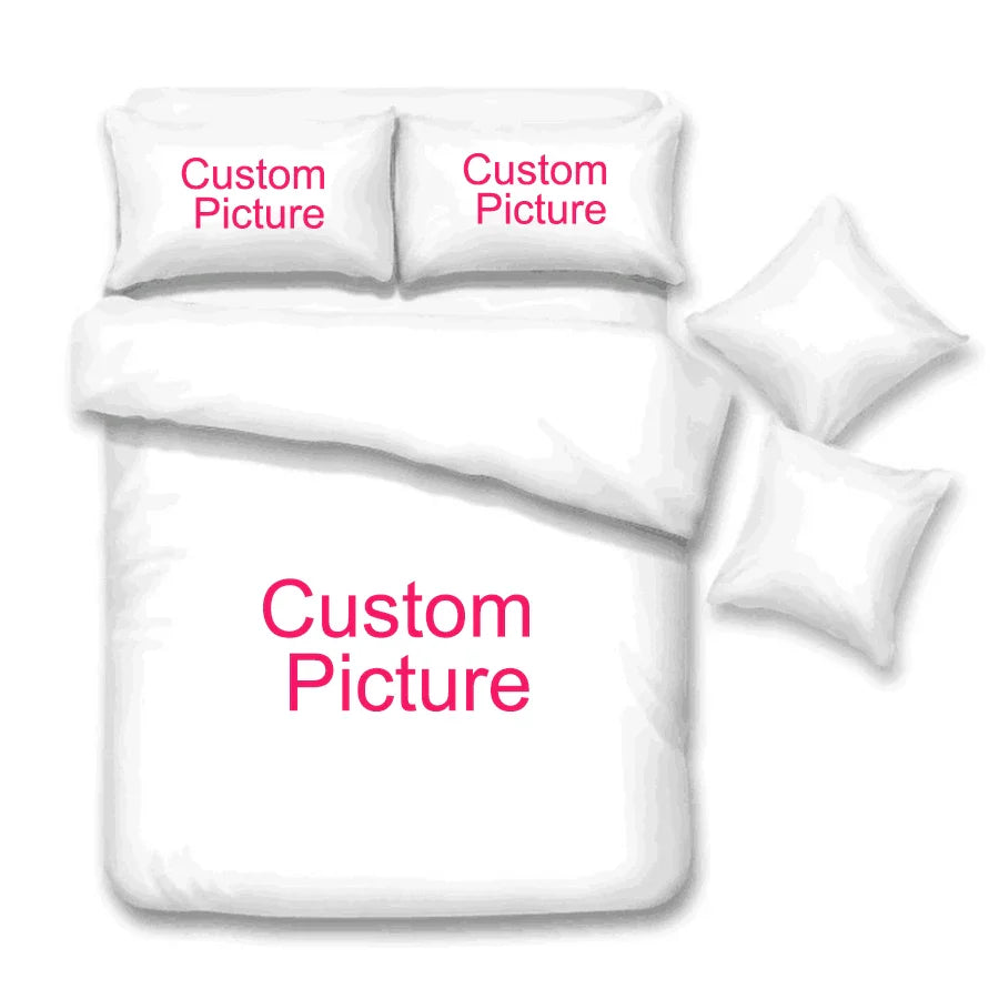 Customize Photo Logo Duvet Cover Boys Girls Adults Gift Custom Made DIY Bedding Set Designer Bed Set Queen Size Quilt Cover  dc1