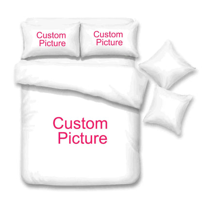 Customize Photo Logo Duvet Cover Boys Girls Adults Gift Custom Made DIY Bedding Set Designer Bed Set Queen Size Quilt Cover  dc1