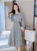 New Fashion Simple Floaral Design Women Long Dress TP3049