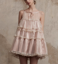 New Fashion Champagne A-line Tulle Short Party Dress Homecoming Dresses TP3937