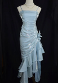 Elegant Chiffon Prom Dress Sheath Evening Gown Party Dress Spaghetti Strap Formal Dress TP4742