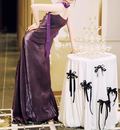 Chic Purple Metallic Strapless Sheath Prom Dress TP5608