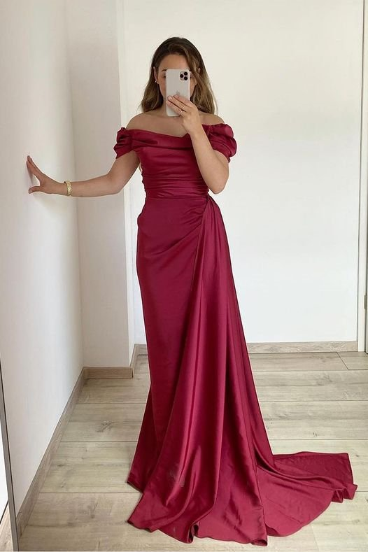 Strapless Off-The-Shoulder Mermaid Prom Dress With Ruffles Online gh650
