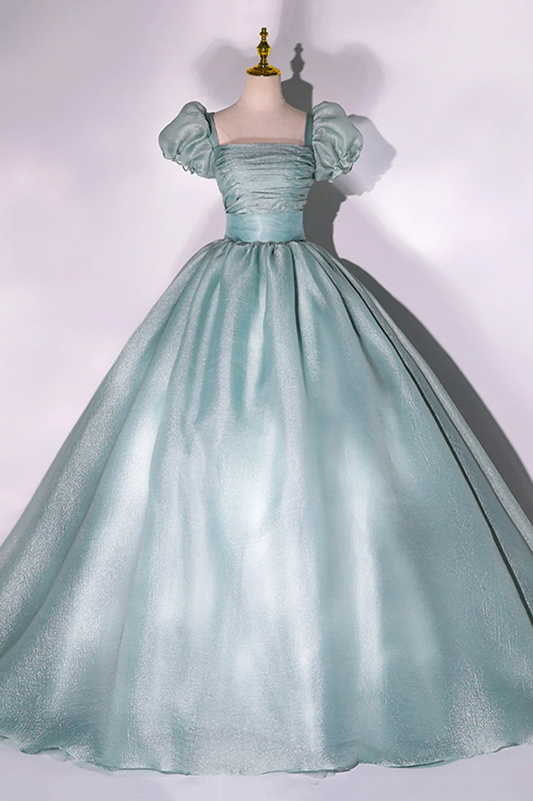 Green tulle long A line ball gown dress fashion dress  gh986