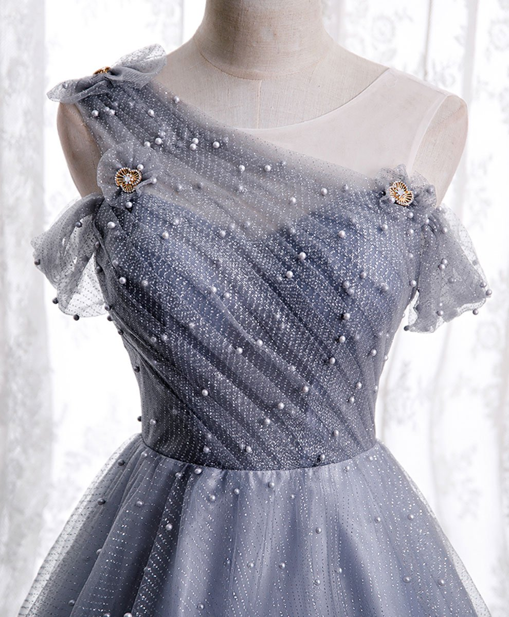 Tulle beads long prom dress tulle formal dress  gh2264