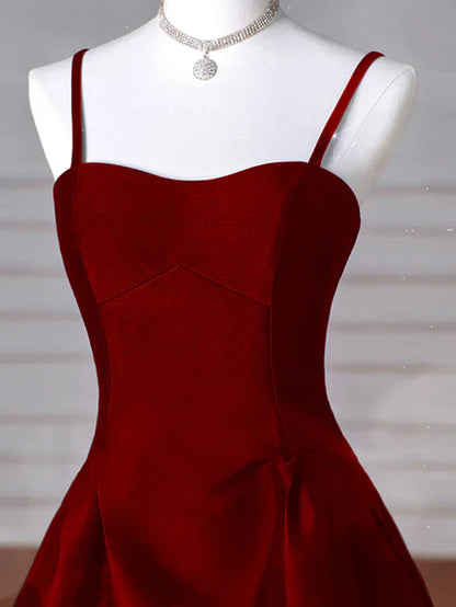 Black/Red/Navy Elegant Simple Fashion A-Line Satin Long Ball Gown Evening Dress Party Dress Prom Dress gh3573