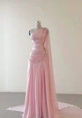 Vintage Glittering Beaded One-shoulder Prom Dress Evening Dress TP4331