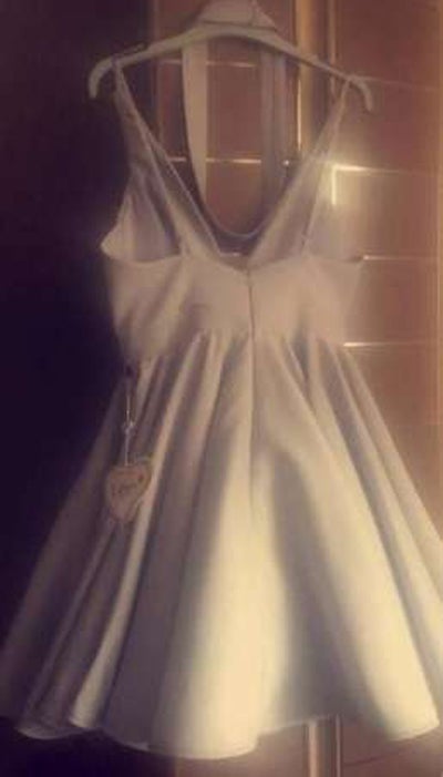 Cute V Neck Homecoming Dress,Short Cocktail Dresses