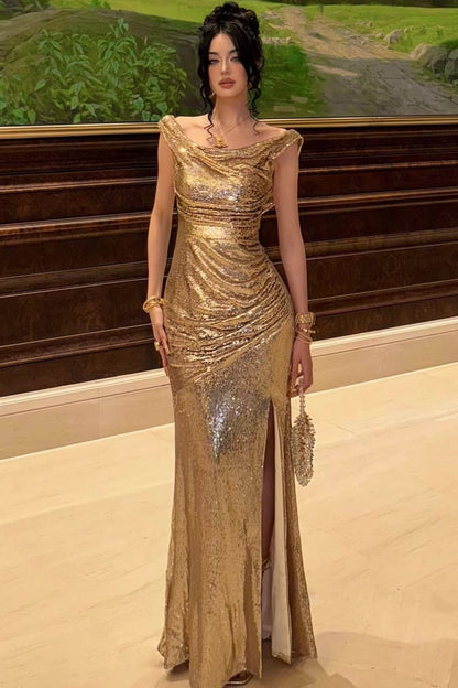 Sparkly Sleeveless Fully Sequins Mermaid Party Prom Dress