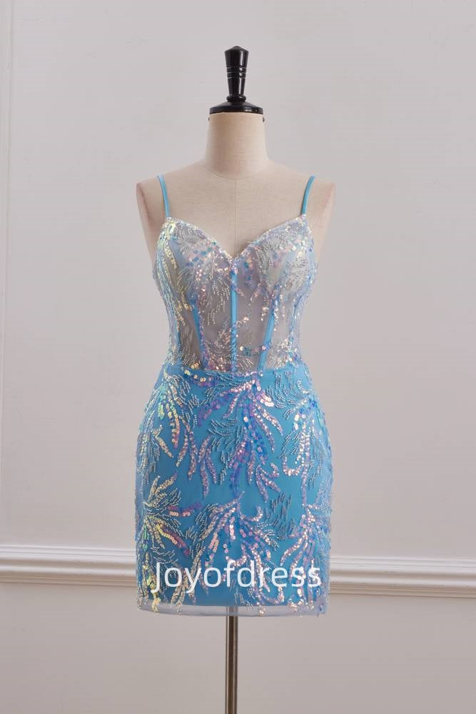 Sweetheart Sleeveless Bodycon Sequins Appliques Homecoming Dress