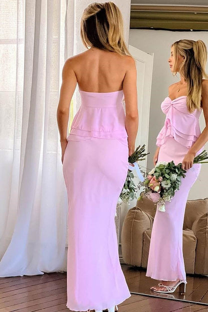 Sweetheart Sleeveless Chiffon Mermaid Ruffle Party Prom Dress