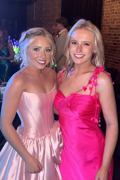 Sweetheart Sleeveless Mermaid Empire Satin Party Prom Dress With Train