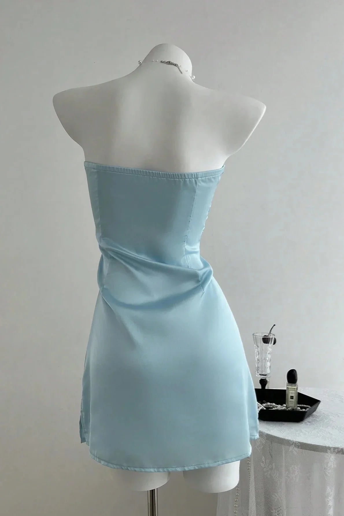 Sweetheart Strapless Satin A-Line Summer Homecoming Dress