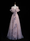 Pretty Pink Tulle A-Line Sleeveless Evening Dresses TP1423