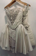 Vintage White Spaghetti Strap Short Party Dress Homecoming Dress TP2511